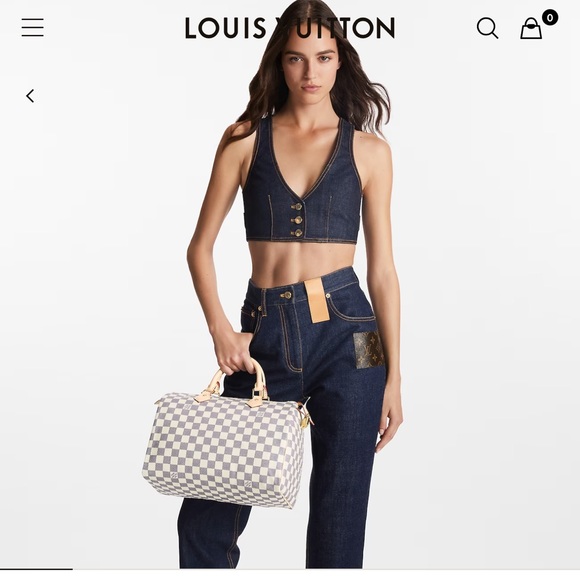 Louis Vuitton Speedy 30 in Damier Azur Canvas - Picture 14 of 16